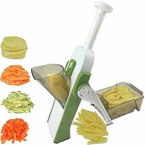 4 In 1 Vegetable Cutter Chopper Adjustable Multi-function Drum Cutter Vertical Vegetable Cutter Kitchen Shredder Grater Artifact (random color)