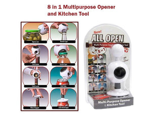 All Open 8 in 1 Multi-purpose Opener &amp; Kitchen Tool | Destapador Multiusos 8-en-1 Destapa todo.