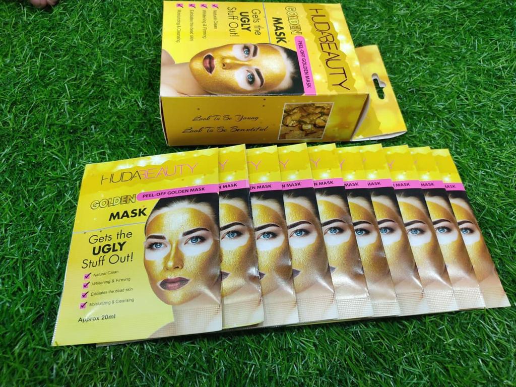 Huda Beauty Gold Collagen Peel Off Mask 10 Pcs