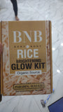 BNB Whitening Rice Organic Glow Kit | Organic Rice Facial Skin Care Kit, Brightening Face Scrub (With  Box)